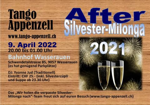 Flyer After-Silvester-Milonga 9.4.2022