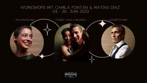 Tangoworkshops mit Camila Fontan und Matias Diaz