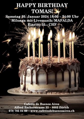 Milonga mit Livemusik von Mafalda zum Geburtstag von Tomas