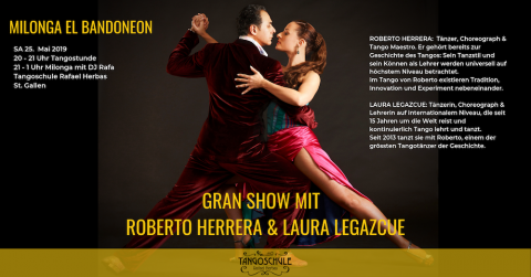 Milonga El Bandoneón - Gran show mit Roberto Herrera & Laura Legazcué 