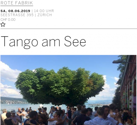 Bild Flyer tango am See 